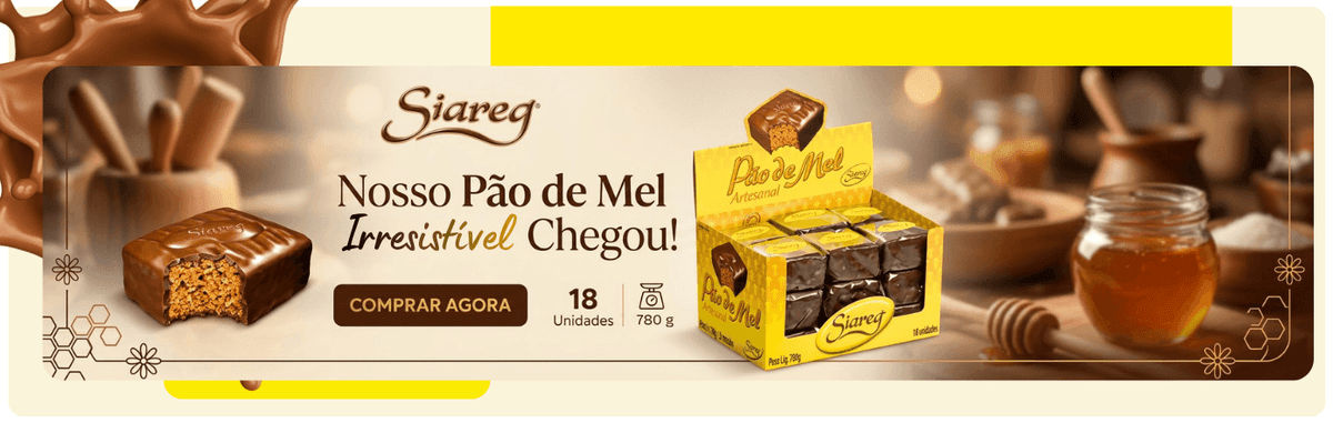 Linha de chocolates artesanais Siareg — pão de mel, trufas e copinhos